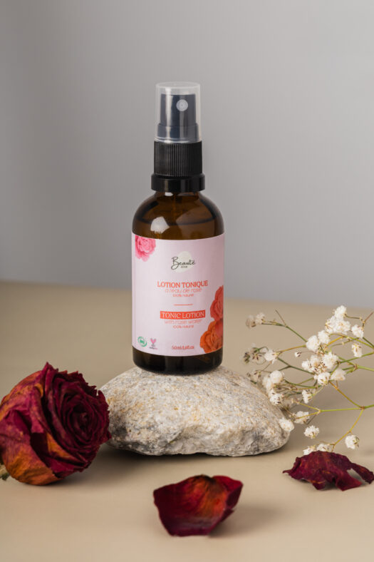 Lotion tonique à l'eau de rose